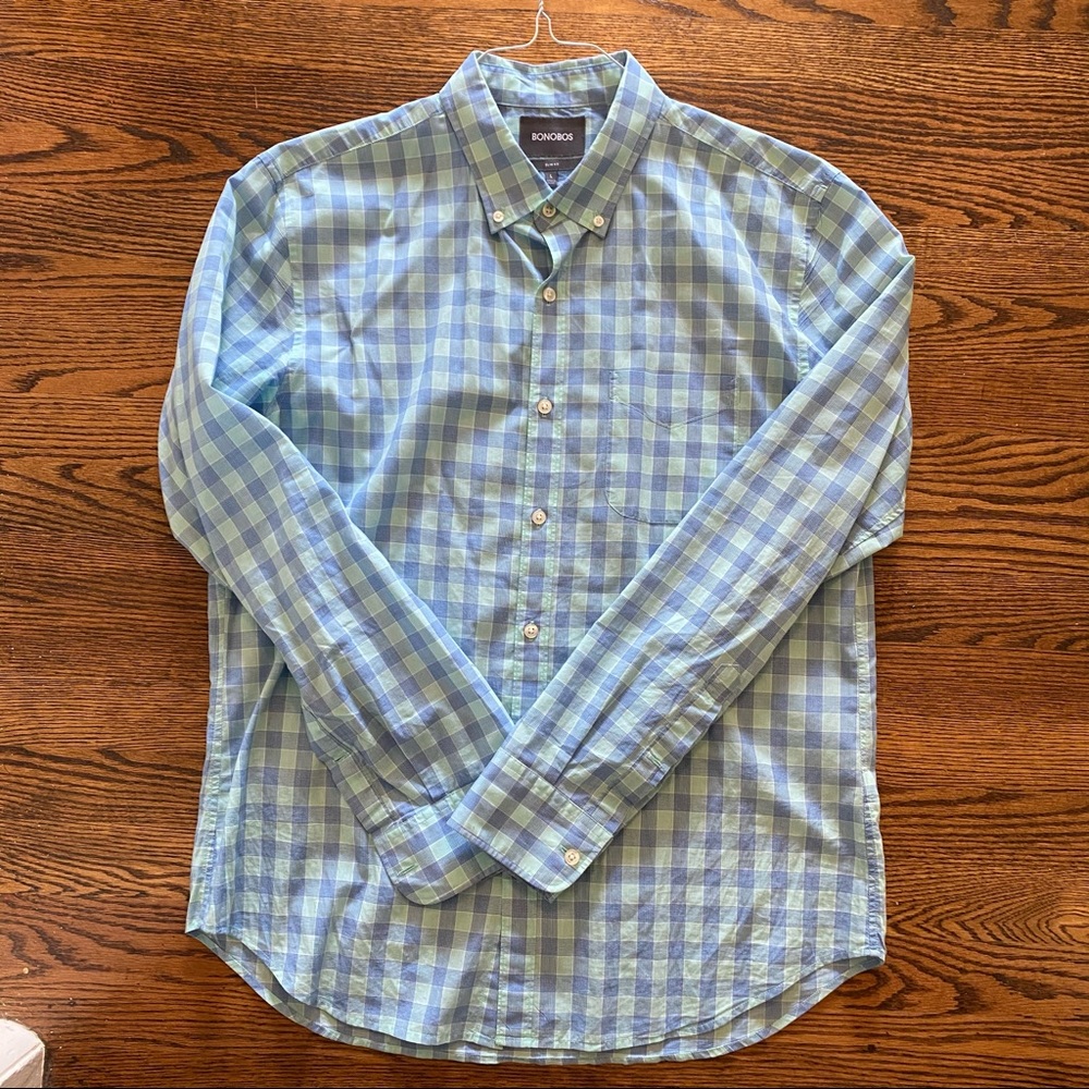 Excellent condition blue and green checked shirt!
